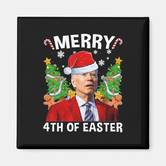 Imã Feliz 4º Da Páscoa Engraçada Biden Feia De Natal (Frente)