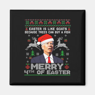 Imã Feliz 4º de Páscoa Diversão Biden Homens Feios de