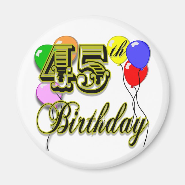 Imã Feliz 45º aniversário do Merchandise (Frente)