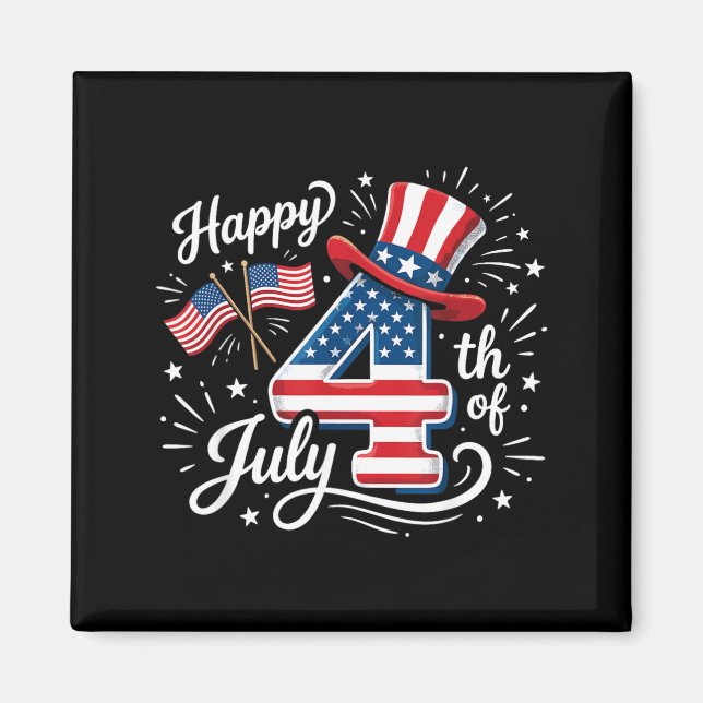 Imã Feliz 4 de julho (Frente)