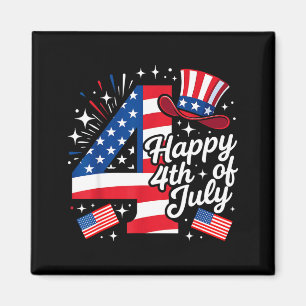 Imã Feliz 4 de julho bandeira americana patriótica 4 d