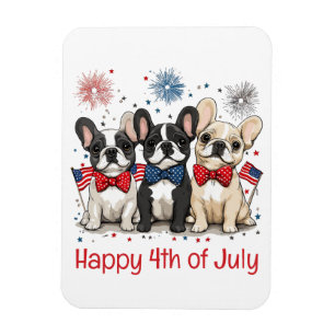 Ímã Feliz 4 De Julho, Buldog Francês