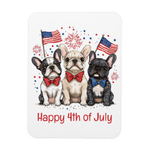 Ímã Feliz 4 De Julho, Buldog Francês