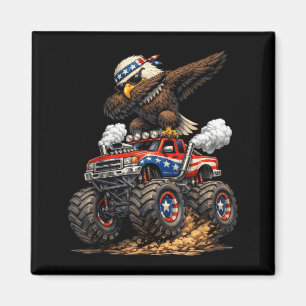 Imã Feliz 4 de Julho Dabbing Eagle Meninos Aniversário