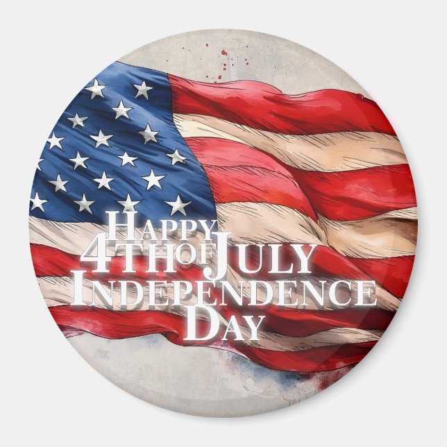 Imã Feliz 4 de julho - Dia da Independência (Frente)