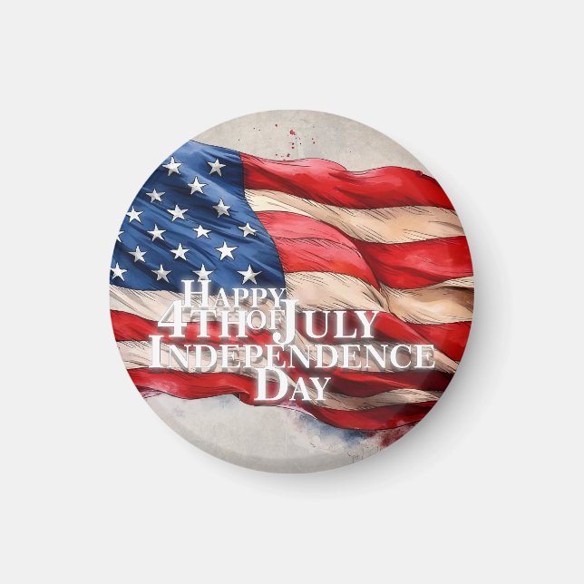 Imã Feliz 4 de Julho - Dia da Independência (Frente)