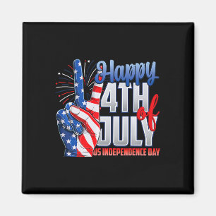 Imã Feliz 4 de Julho Dia da Independência Bandeira Pat