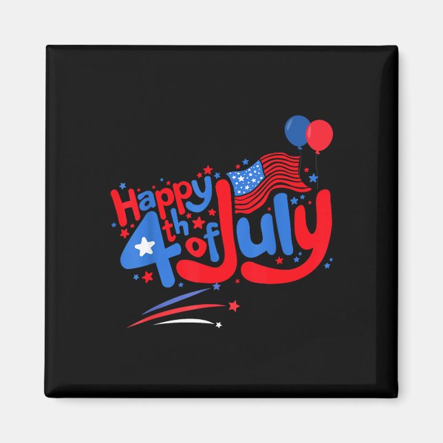 Imã Feliz 4 de julho dia da independência EUA 4 de jul (Frente)