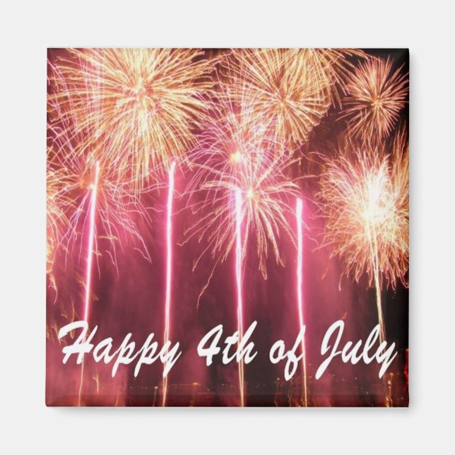 Imã Feliz 4 de Julho Ímã (Frente)