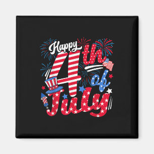 Imã Feliz 4 De Julho Nos Estados Unidos Bandeira Ameri