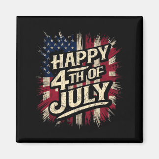 Imã Feliz 4 de Julho Patriótico Bandeira Aamericana 4