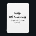 Ímã Feliz 50º aniversário adicionar nome do casal data<br><div class="desc">design</div>
