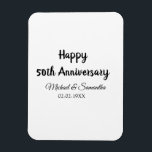 Ímã Feliz 50º aniversário adicionar nome do casal data<br><div class="desc">design</div>