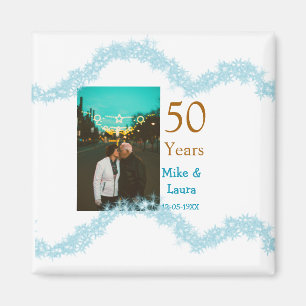 Imã Feliz 50º aniversário adicionar nome do casal data