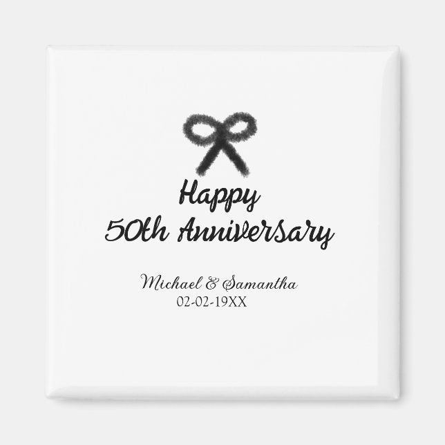 Imã Feliz 50º aniversário adicionar nome do casal data (Frente)