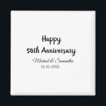 Imã Feliz 50º aniversário adicionar nome do casal data<br><div class="desc">design</div>