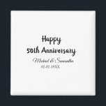 Imã Feliz 50º aniversário adicionar nome do casal data<br><div class="desc">design</div>