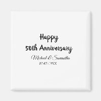 Feliz 50º aniversário adicionar nome do casal data