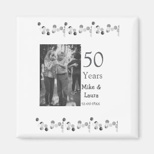 Imã Feliz 50º aniversário adicionar nome do casal data