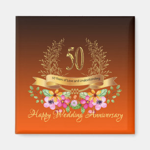 Imã Feliz 50º aniversário de casamento Magnet