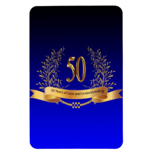 Ímã Feliz 50º aniversário de casamentoFoto flexível