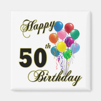 Imã Feliz 50º presente de aniversário e Roupa de anive