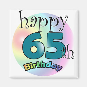 Imã Feliz 65º aniversário (blauw)