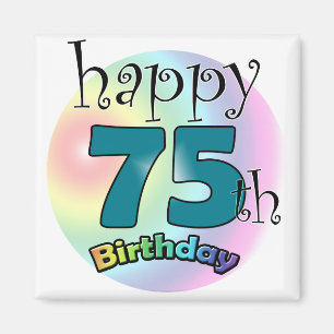 Imã Feliz 75º aniversário (blauw)