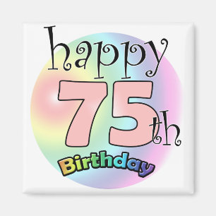 Imã Feliz 75º aniversário (roze)