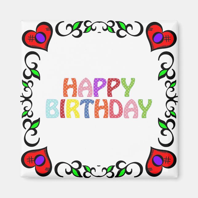 Imã Feliz Aniversário (Frente)