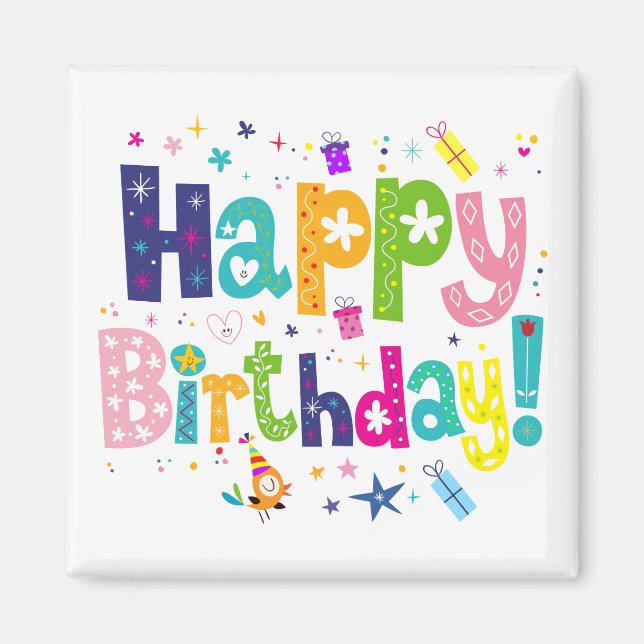 Imã Feliz aniversário (Frente)