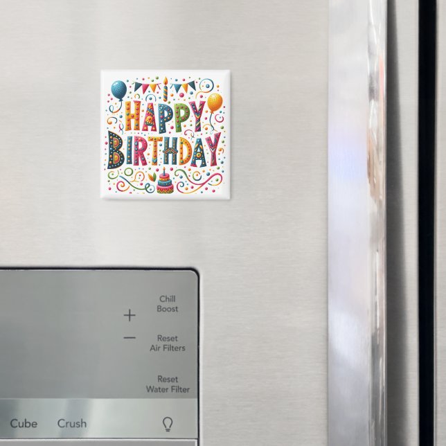 Imã Feliz aniversário (In Situ (Fridge))