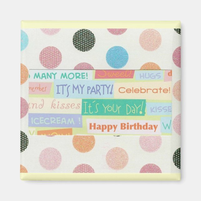 Imã Feliz Aniversário (Frente)