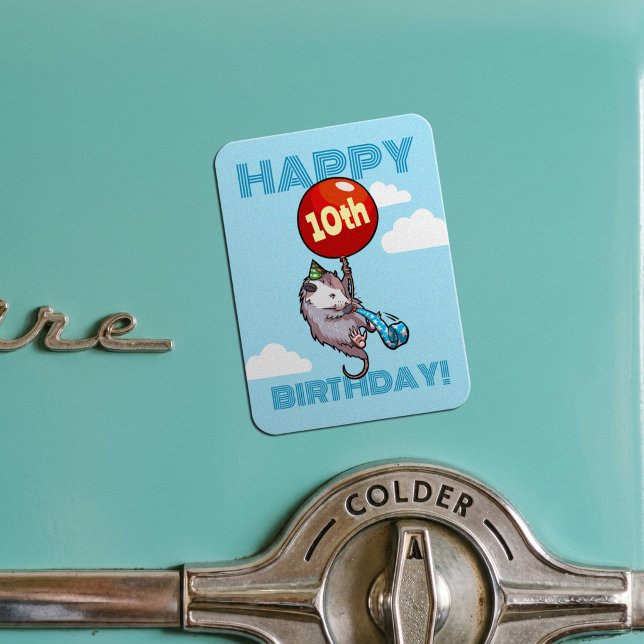 Ímã Feliz aniversário! Adicione A Idade Da Ocuba E O B (Criador carregado)