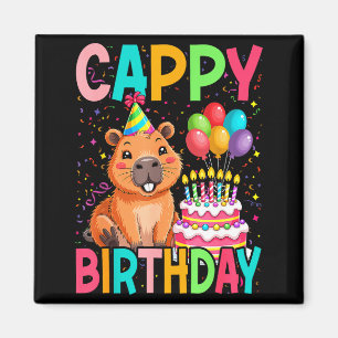 Imã Feliz Aniversário Amantes de Capivara Menina Menin