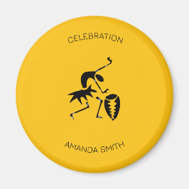 Imã Feliz aniversário, bailarina de silhuetas incrível