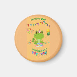 Imã Feliz aniversário Banners de Sapo Balão Fogos de A