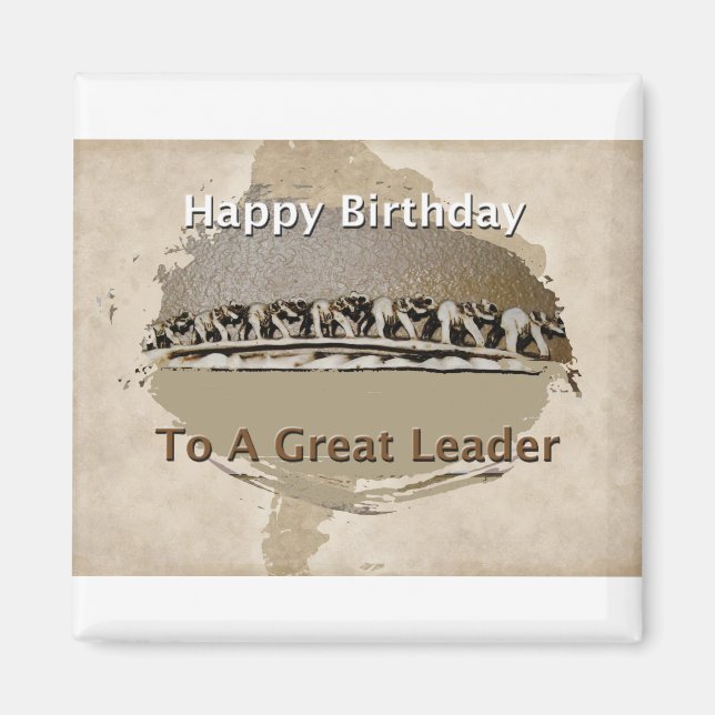 Imã Feliz Aniversário Chefe (Frente)