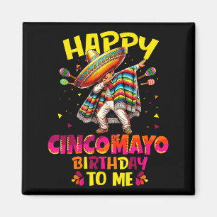 Imã Feliz aniversário cinco de maio ao sombrero mexica