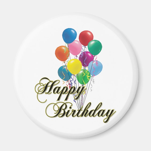 Imã Feliz Aniversário - D4 (Frente)