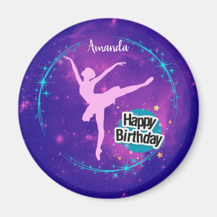 Imã Feliz aniversário da Galáxia de Ballerina Person