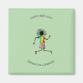 Imã Feliz Aniversário, Dançarino Feliz de Arte African