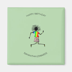 Imã Feliz Aniversário, Dançarino Feliz de Arte African