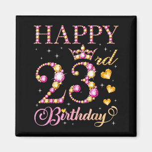 Imã Feliz Aniversário de 23 anos 23 Anos de Idade Home