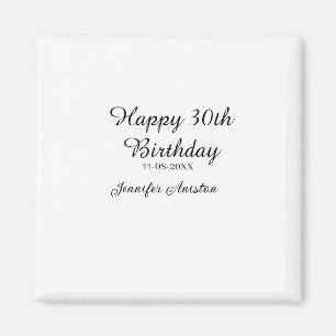 Imã Feliz aniversário de 30 anos para adicionar nome d