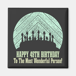 Imã Feliz aniversário de 49 anos para a pessoa mais m