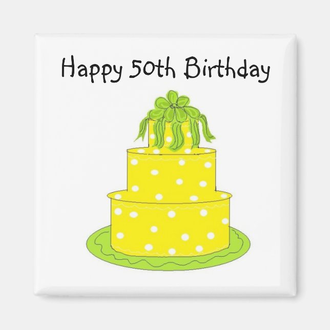 Imã Feliz aniversário de 50 anos (Frente)