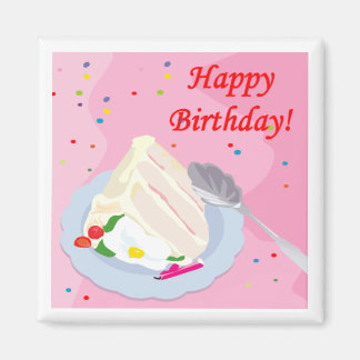 Imã Feliz Aniversário de Bolo