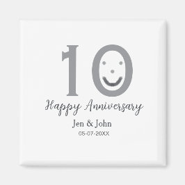 Imã Feliz aniversário do nome data cinza ousada emoji