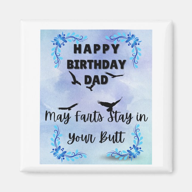 Imã Feliz aniversário do Pai Farinhas (Frente)